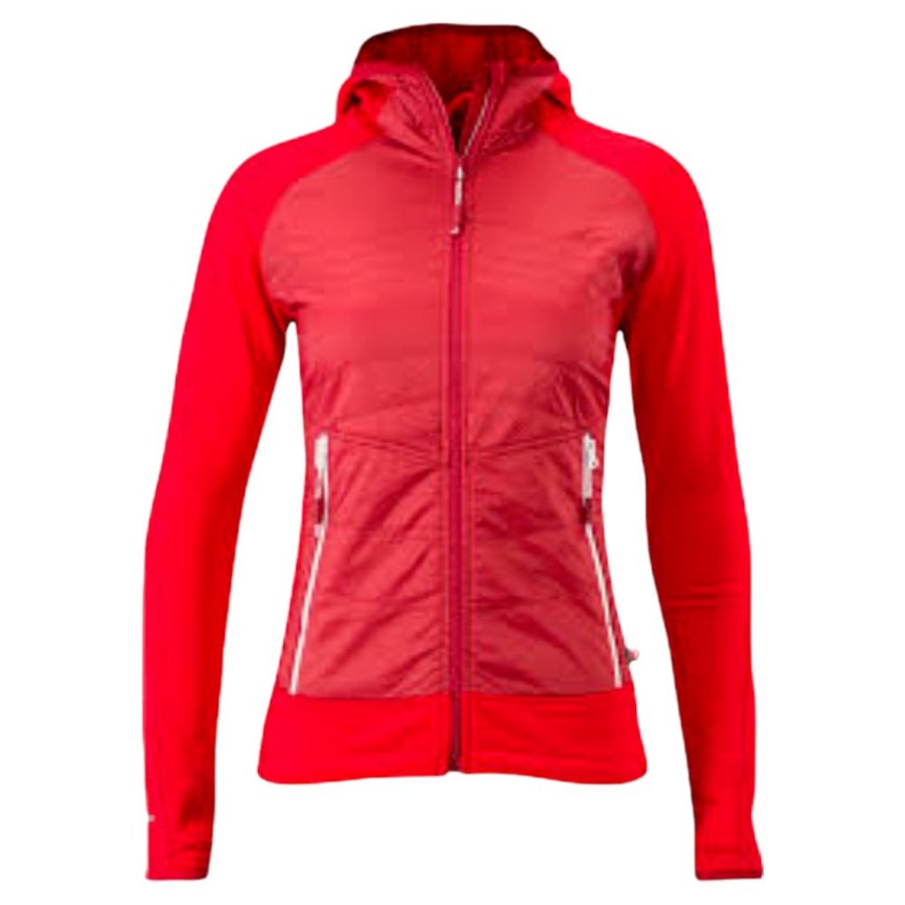 Silvini Women's Divera Hooded Cycling Sweatshirt Reflective Red Jacket NEW